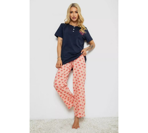 Пижама женская с принтом, цвет синий, 243R10362.