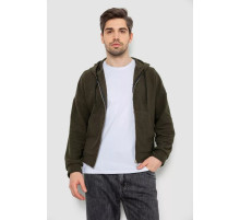 Кофта чоловіча на блискавці з капюшоном, колір хакі, 238R103-1