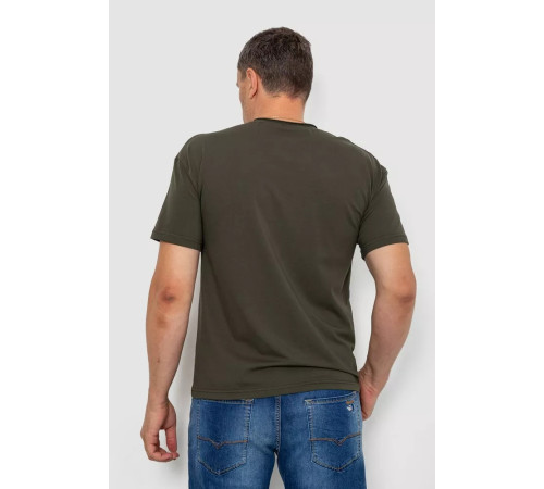 Футболка мужская однотонная, цвет хаки, 102R1102.