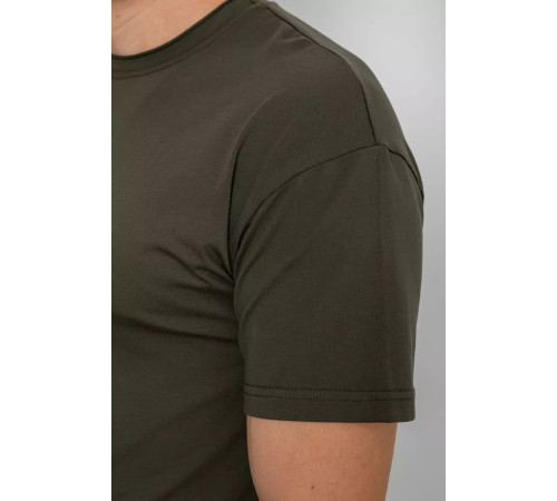 Футболка мужская однотонная, цвет хаки, 102R1102.