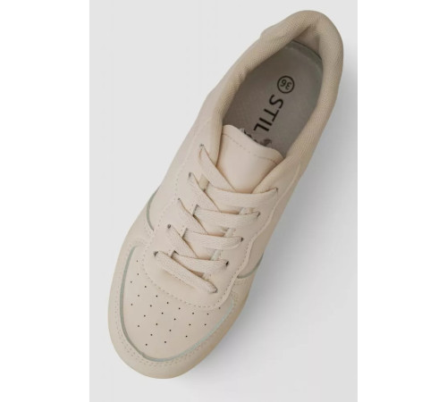 Кеды женские однотонные, цвет бежевый, 248RAD20