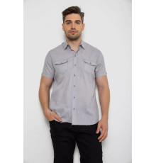 Сорочка чоловіча однотонна, колір сірий, 214R532