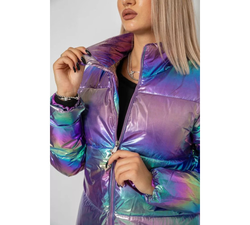 Куртка женская демисезонная плащевка, цвет разноцветный, 243R2022.
