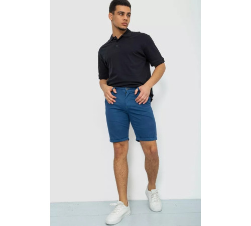 Шорти чоловічі однотонні, колір джинс, 244R8123