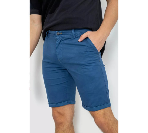 Шорти чоловічі однотонні, колір джинс, 244R8123