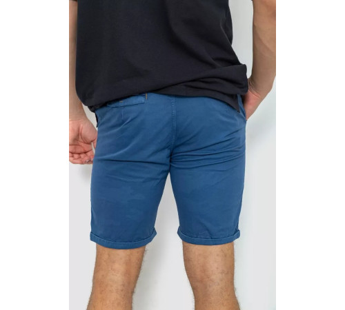 Шорти чоловічі однотонні, колір джинс, 244R8123