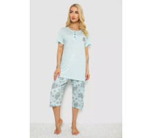 Піжама жіноча з принтом, колір м'ятний, 243R6788