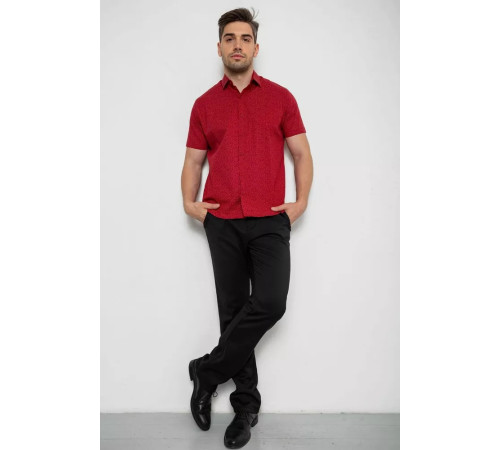 Сорочка чоловіча з принтом, колір червоний, 214R7339-1