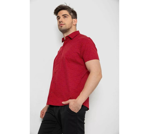 Сорочка чоловіча з принтом, колір червоний, 214R7339-1