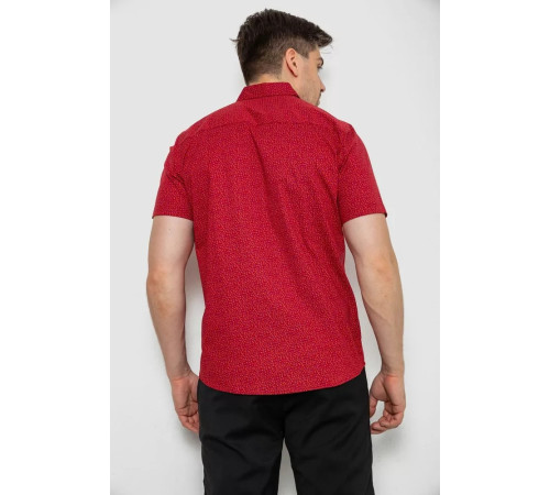 Сорочка чоловіча з принтом, колір червоний, 214R7339-1