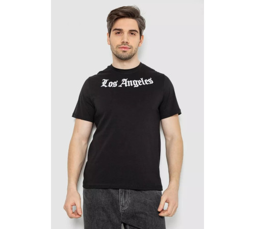 Футболка чоловіча з принтом, колір чорний, 241R1904