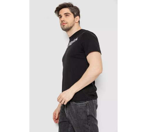 Футболка чоловіча з принтом, колір чорний, 241R1904
