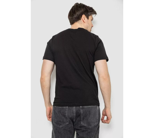 Футболка чоловіча з принтом, колір чорний, 241R1904
