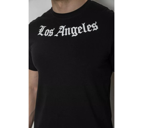 Футболка чоловіча з принтом, колір чорний, 241R1904