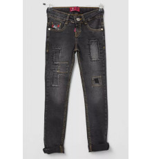 Джинси для дівчинки, колір чорний, 247R8415