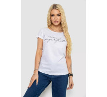 Футболка жіноча з принтом, колір білий, 244R2208-1