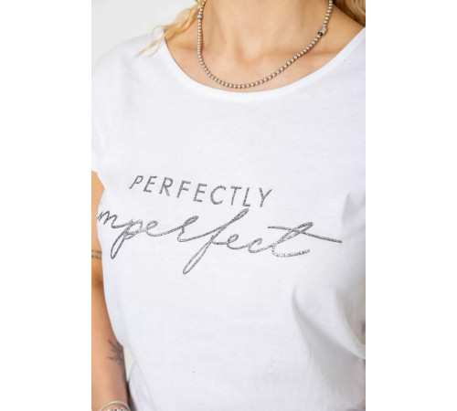 Футболка жіноча з принтом, колір білий, 244R2208-1