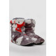 Тапочки-чобітки домашні плюшеві для дітей, колір сіро-червоний, 102R1003