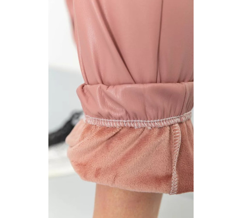 Лосини жіночі на флісі, колір пудровий, 164R150