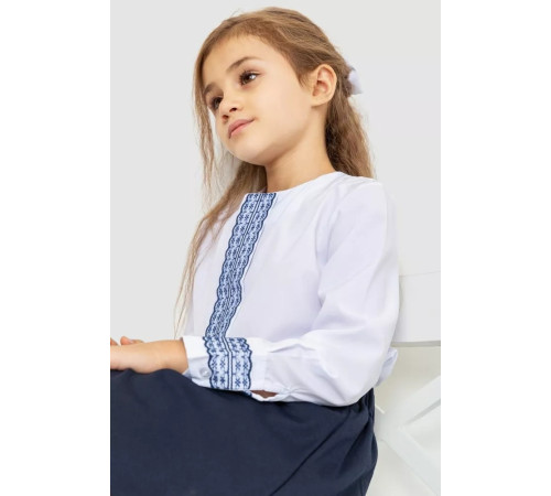 Блузка ошатна для дівчаток, колір біло-синій, 172R204-1