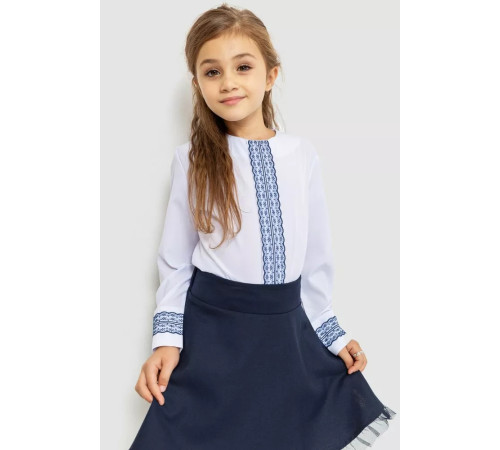 Блузка ошатна для дівчаток, колір біло-синій, 172R204-1