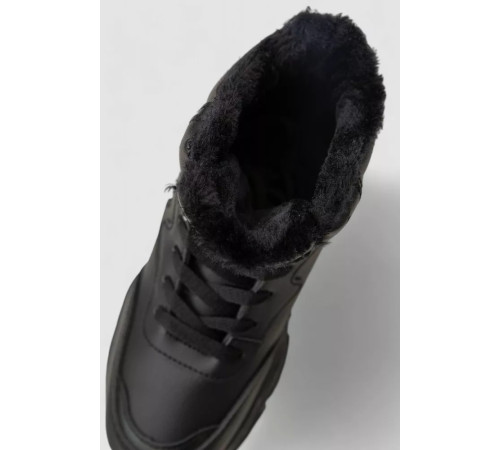 Кросівки жіночі зимові на хутрі, колір чорний, 248RDM07