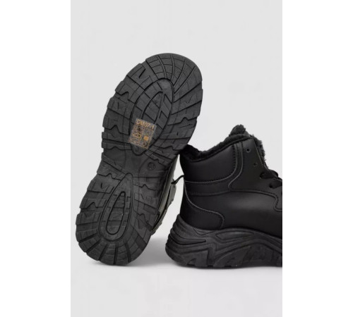 Кросівки жіночі зимові на хутрі, колір чорний, 248RDM07