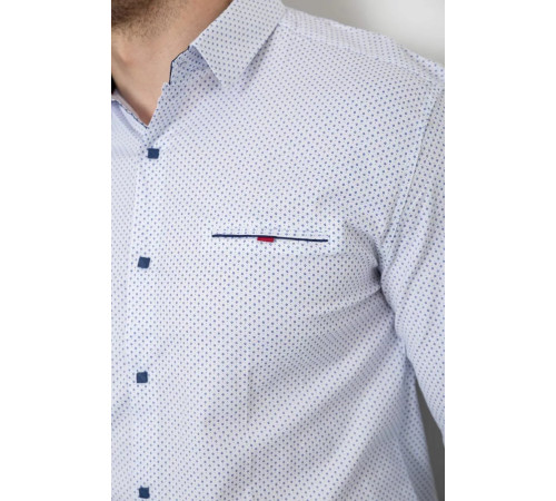 Сорочка чоловіча з принтом, колір білий, 214R7170