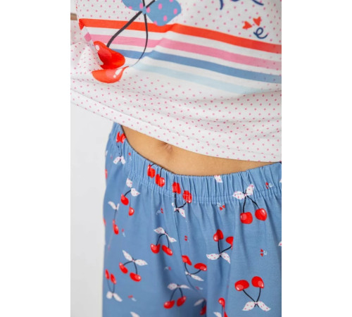 Женская пижама с принтом, цвет молочный, 243R6004-1