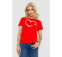 Женская футболка с принтом, цвет красный, 238R554