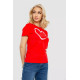 Футболка жіноча з принтом, колір червоний, 238R554