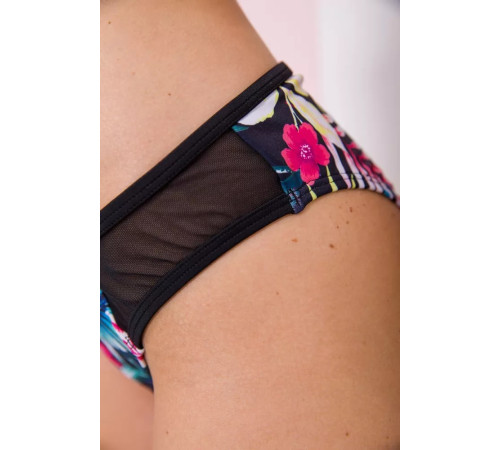 Купальник з формованою чашкою, чорного кольору з принтованим низом, 131R155700