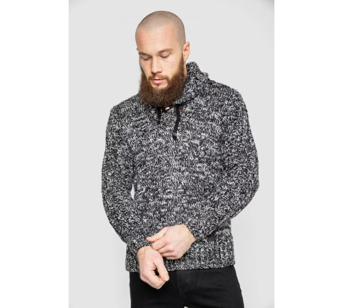 Светр чоловічий, колір чорно-білий, 214R10303