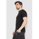 Футболка мужская однотонная базовая, цвет черный, 244R2408