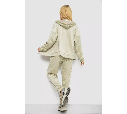Спортивний костюм жіночий велюровий, колір світло-оливковий, 238R107-2
