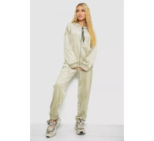 Спортивный костюм женский велюровый, цвет светло-оливковый, 238R107-2.