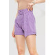 Шорти жіночі з ременем та манжетом, колір світло-фіолетовий, 214R8818