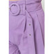 Шорти жіночі з ременем та манжетом, колір світло-фіолетовий, 214R8818
