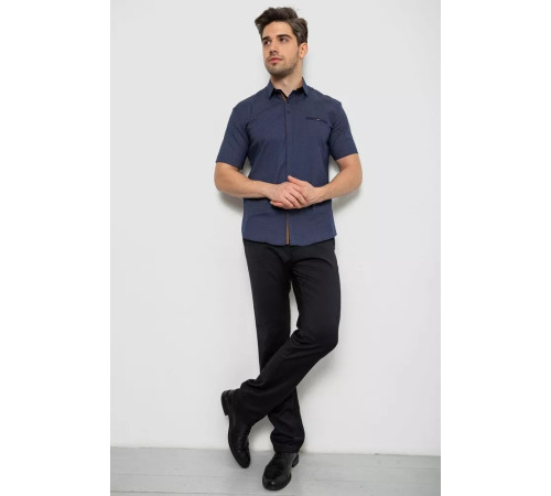 Рубашка мужская с принтом, цвет синий, 214R7130-1.