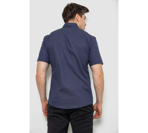 Рубашка мужская с принтом, цвет синий, 214R7130-1.