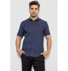 Сорочка чоловіча з принтом, колір синій, 214R7130-1