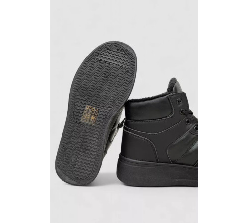 Кросівки жіночі зимові на хутрі, колір чорний, 248RQT12