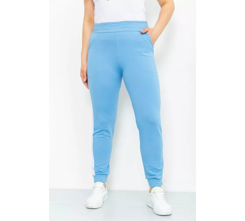 Спорт штаны женские двунитка, цвет голубой, 219RB-3004