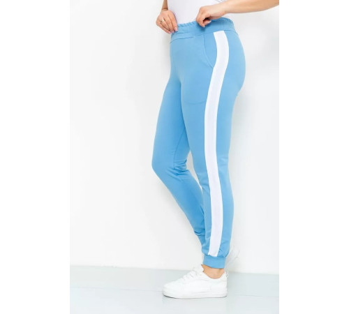 Спорт штаны женские двунитка, цвет голубой, 219RB-3004