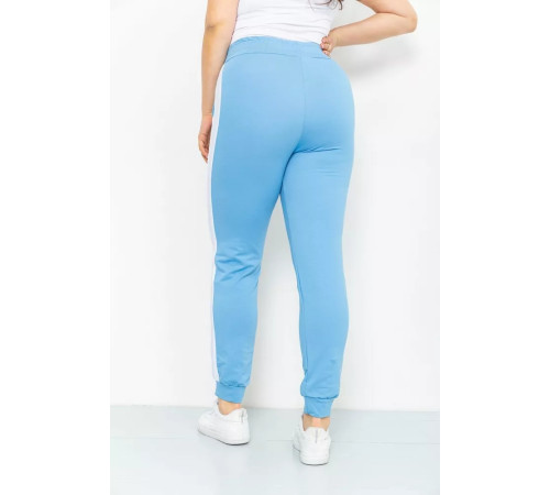 Спорт штаны женские двунитка, цвет голубой, 219RB-3004