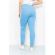 Спорт штаны женские двунитка, цвет голубой, 219RB-3004