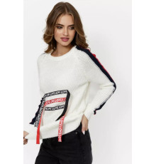 Свитер женский вязаный, цвет белый, 167R1007