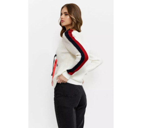 Свитер женский вязаный, цвет белый, 167R1007