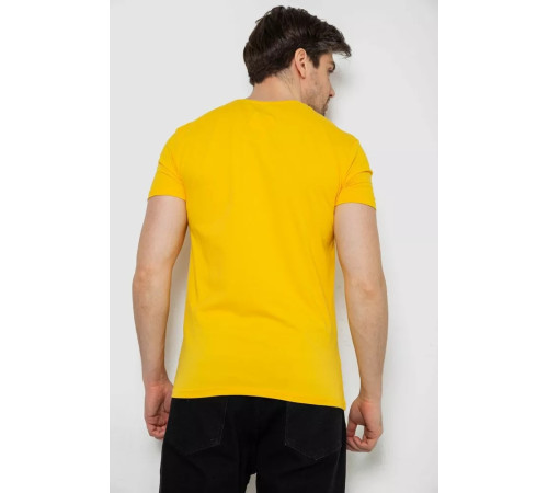 Футболка мужская однотонная базовая, цвет желтый, 244R2407.