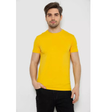 Футболка мужская однотонная базовая, цвет желтый, 244R2407.